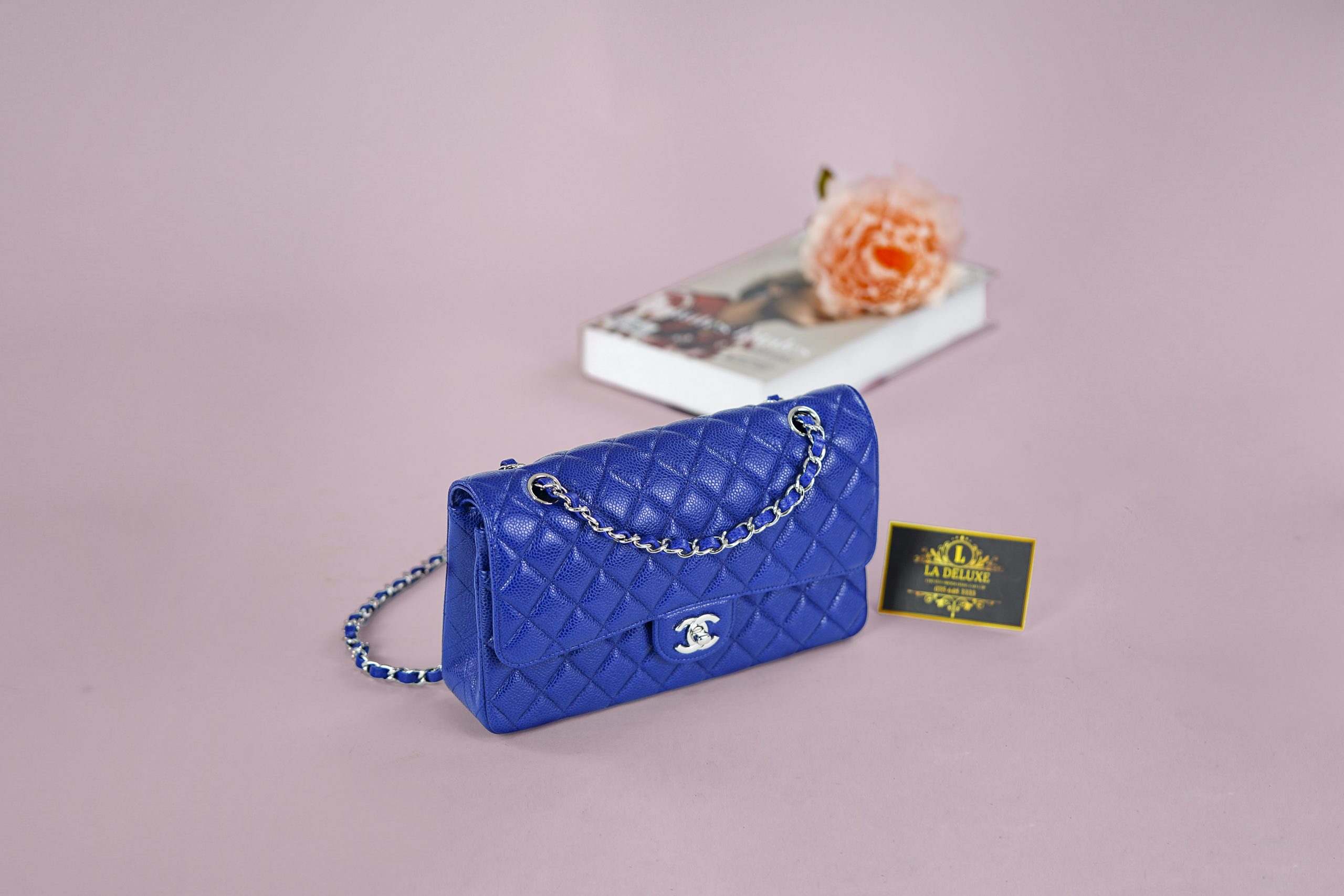 Chanel Royal Blue Lambskin Medium Classic Flap Bag  myGemma  CH  Item  133184